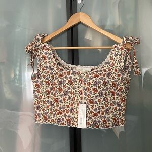 NWT Loeffler Randall Cecelia quilted top S